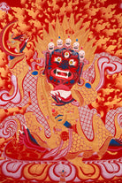 Hand-Painted Wrathful Mahakala Thangka Painting 