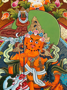 Snow Lion Zambala Thangka Painting – Authentic Tibetan Art at Best Price