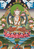 Chengresi Thangka painting- Compassion Boddhisattva
