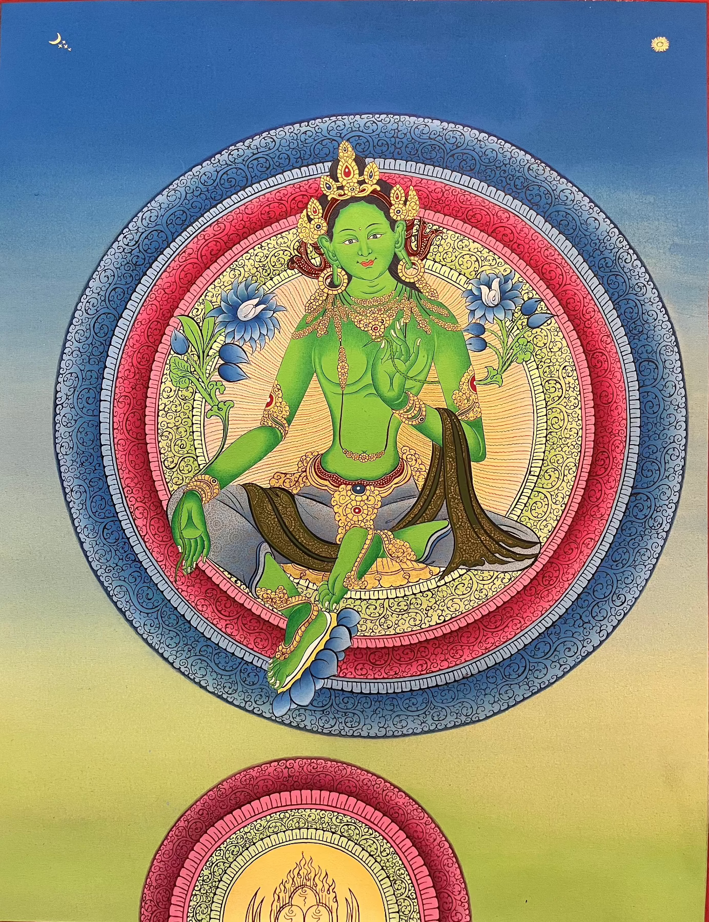 Green Tara Thangka Painting: Embrace Compassion and Spiritual Growth