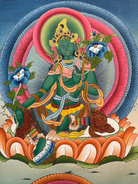 Green Tara Thangka Paintings for Spirituality and Home Decor