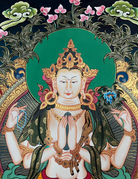 Chengrezi Thangka Painting – Authentic Tibetan Art for Compassion