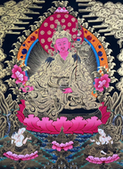 Handpainted Guru Rinpoche Thangka