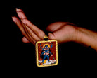 Mahakali Ghau Thangka locket with hand-painted fierce goddess artwork inside traditional Himalayan amulet Nepal