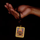 Zachyi Lhamo Ghau Thangka locket with hand-painted fierce deity artwork inside traditional Himalayan amulet Nepal