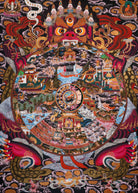 Tibetan Wheel of Life Thangka - Sacred Handpainted Art