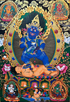 Black Zambala Thangka Painting/A Symbol of Wealth