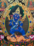 Black Zambala Thangka Painting/A Symbol of Wealth