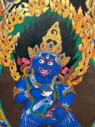 Black Zambala Thangka Painting/A Symbol of Wealth