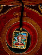 Fushen Fusa Ghau Thangka locket  protective deity artwork inside traditional Himalayan Nepal