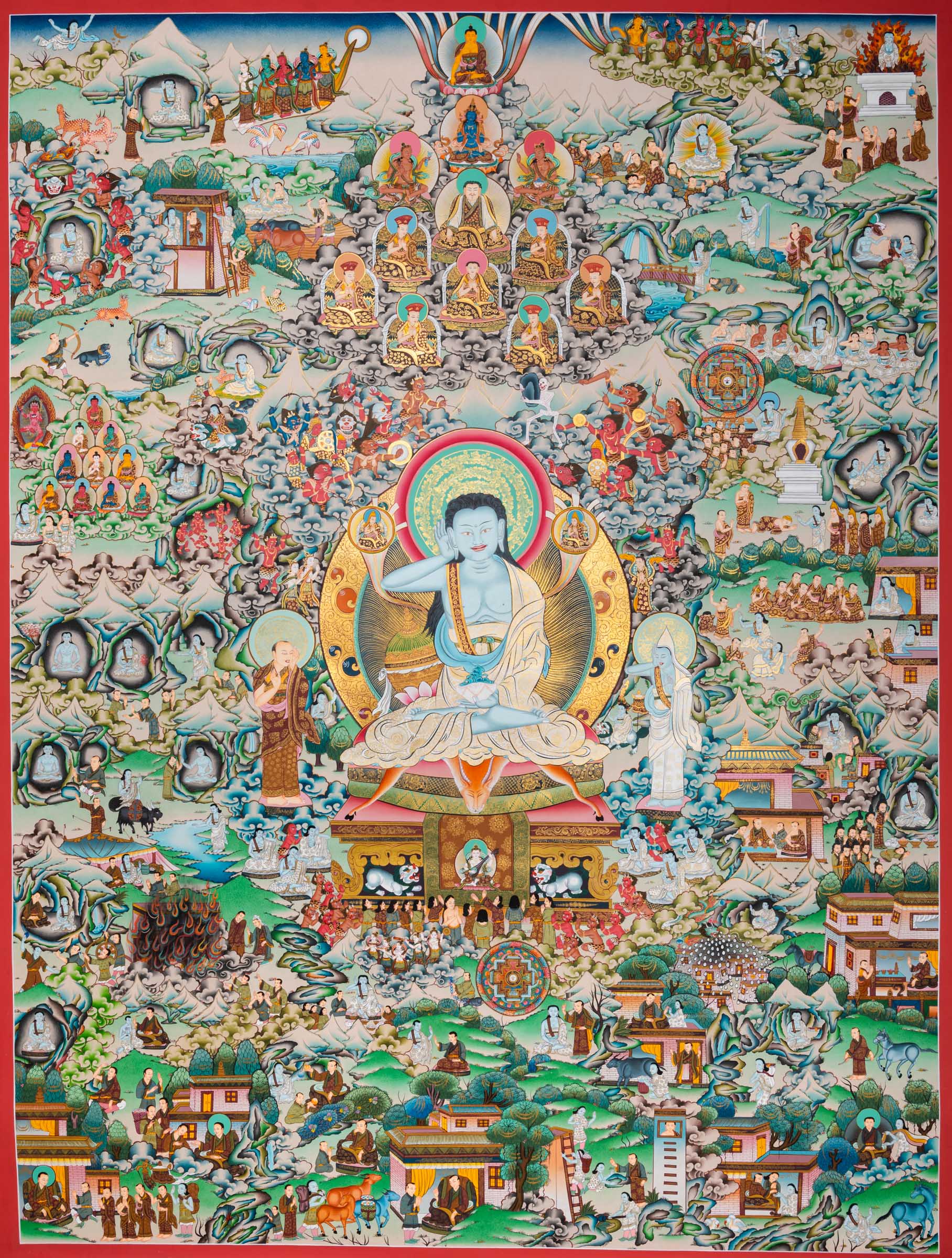 Jetsun Milarepa Thangka Painting - Tibetan Art