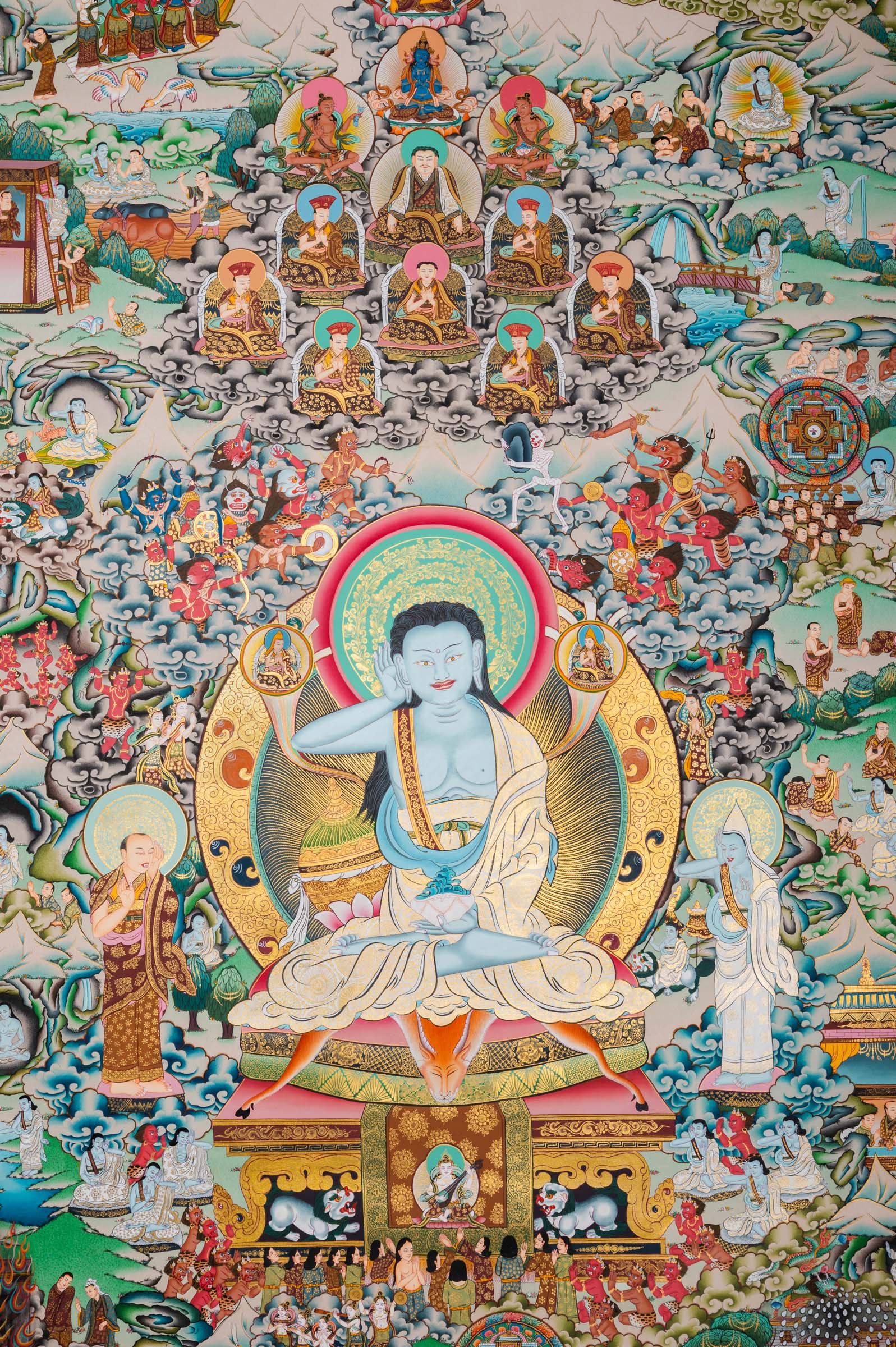 Jetsun Milarepa Thangka Painting - Tibetan Art