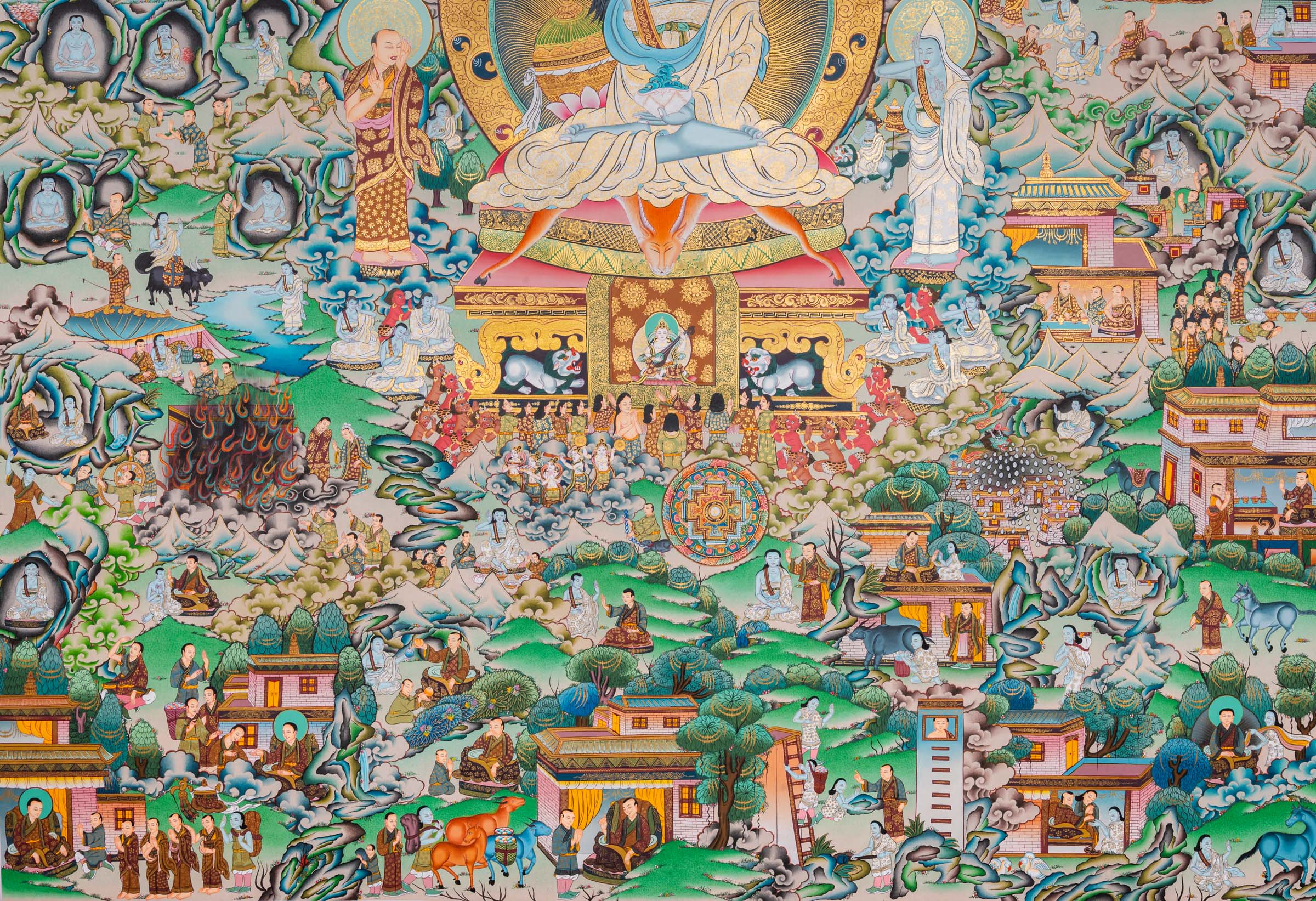 Jetsun Milarepa Thangka Painting - Tibetan Art