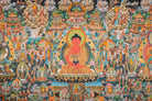 Pure Land Amitabha Buddha Thangka - Handpainted Art