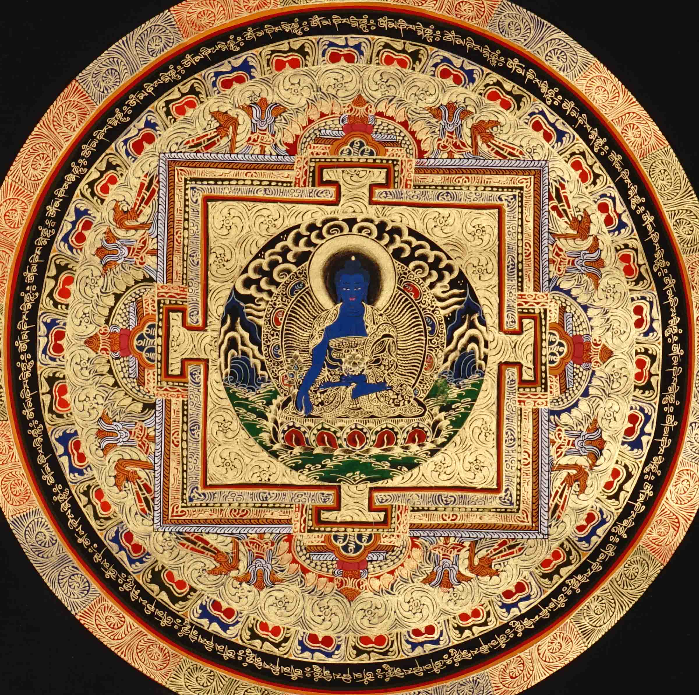 MEDICINE BUDDHA | Tibetan Thangka – Lucky Thanka