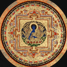 Medicine Buddha Mandala Thangka healing Buddha sacred art.