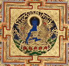 Medicine Buddha Mandala Thangka healing Buddha sacred art.