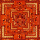 Red Kalachakra Mandala Thangka Wheel of Time Himalayan art Nepal