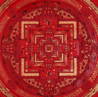 Red Kalachakra Mandala Thangka Wheel of Time Sacred Art Nepal