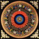 Om mantra mandala thangka painting Tibetan sacred mantra artwork