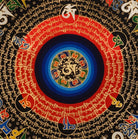 Om mantra mandala thangka painting Tibetan sacred mantra artwork