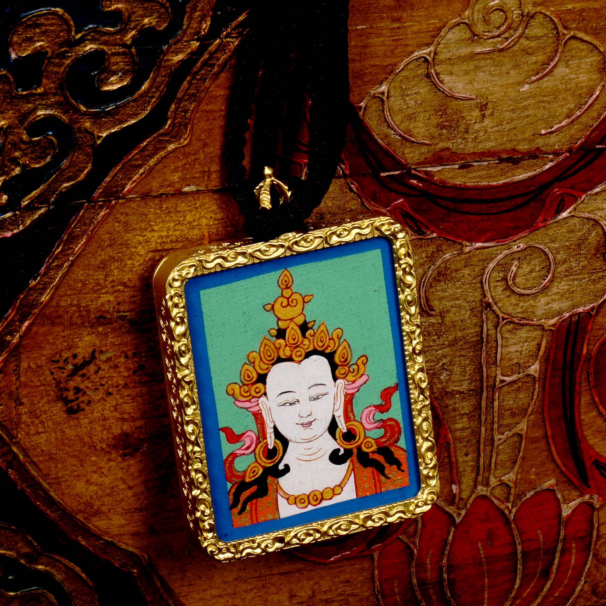 Vajrasattva Ghau Thangka Locket Provides a sense of calm and renewal