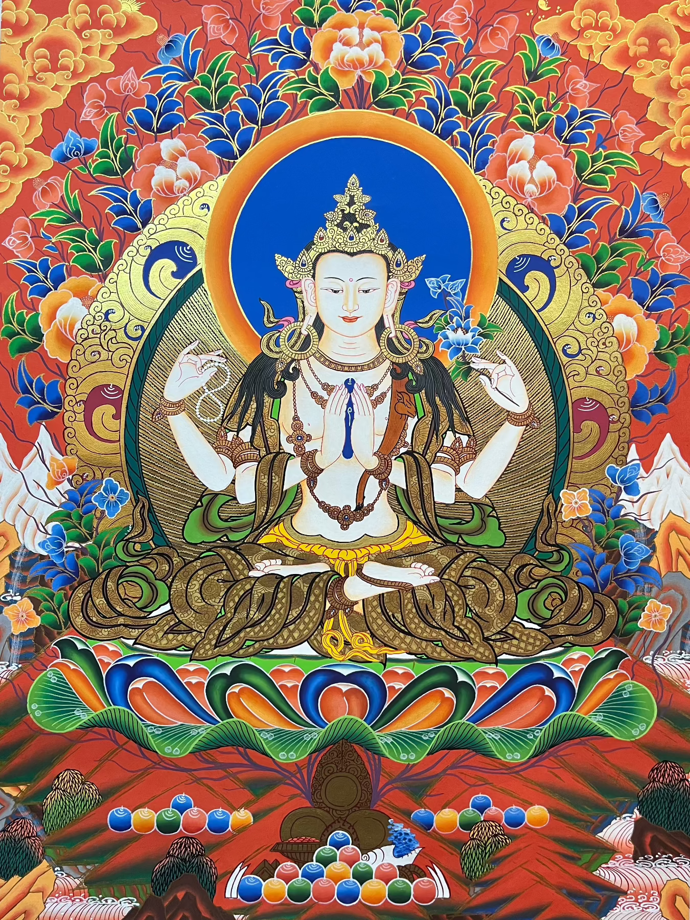 Chengresi Thangka Painting