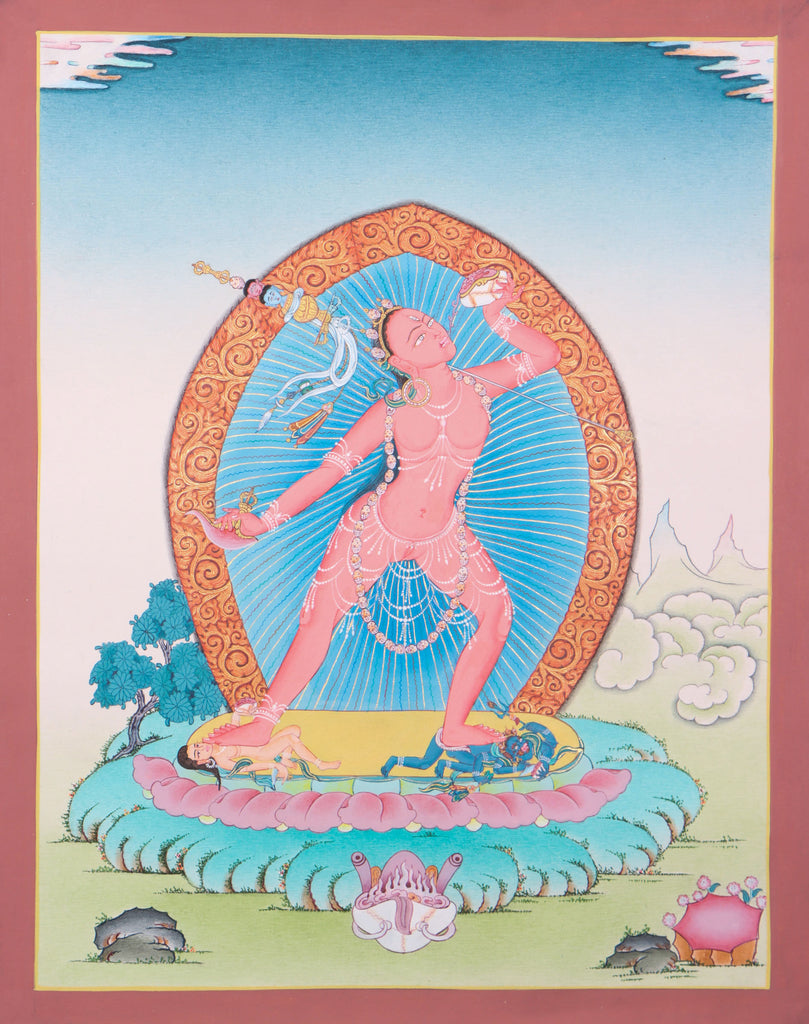  Bajra Yogini Thangka  serves as focal point  for prayer and meditation.