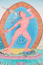 Bajra Yogini Thangka serves as focal point for prayer and meditation.