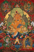 Zambala Deity Thangka Painting  -Handpainted Art