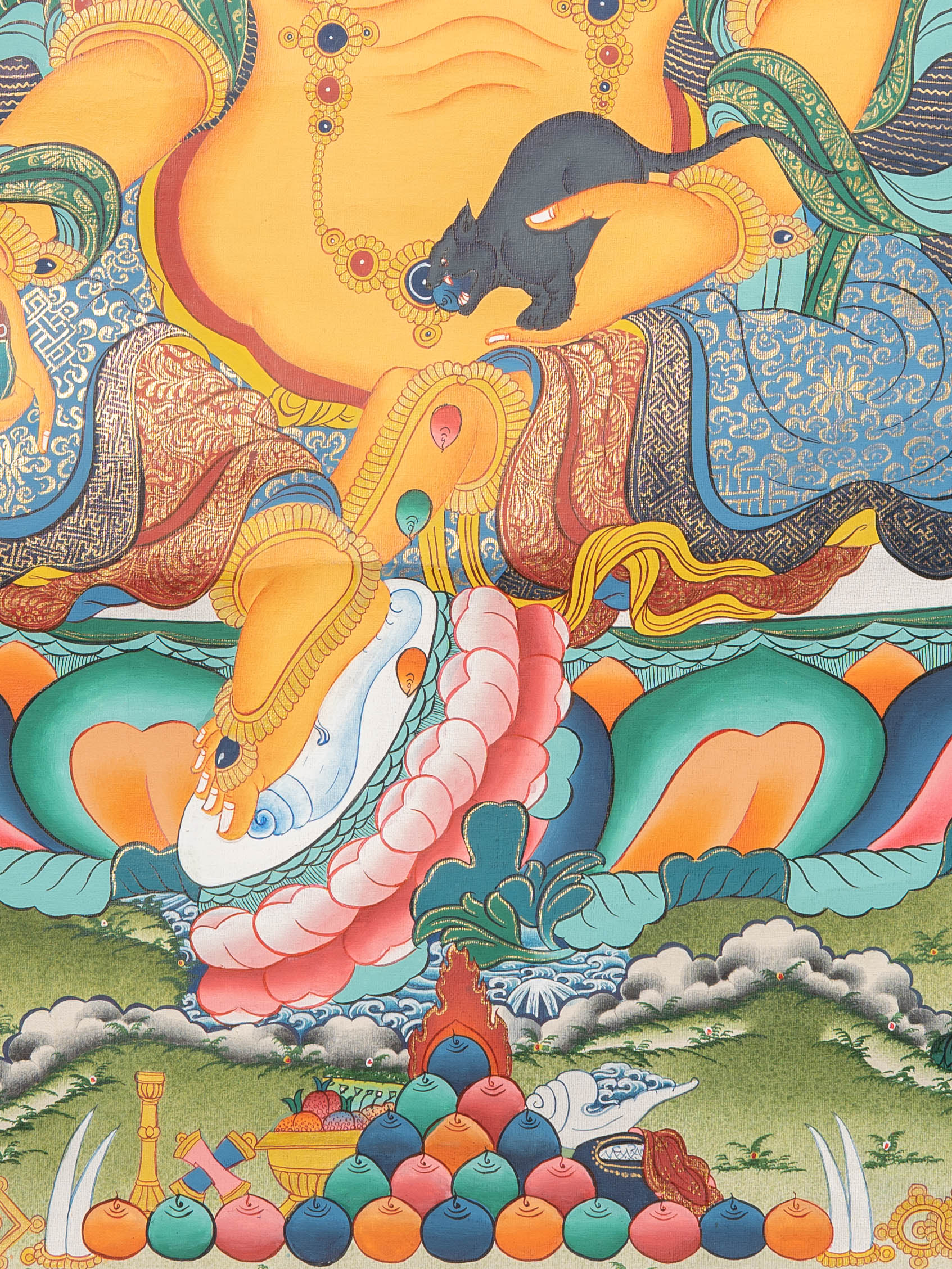 Zambala Thangka - Sacred Handpainted Tibetan Art