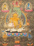 Hand-Painted Zambala Thangka - Tibetan Painting