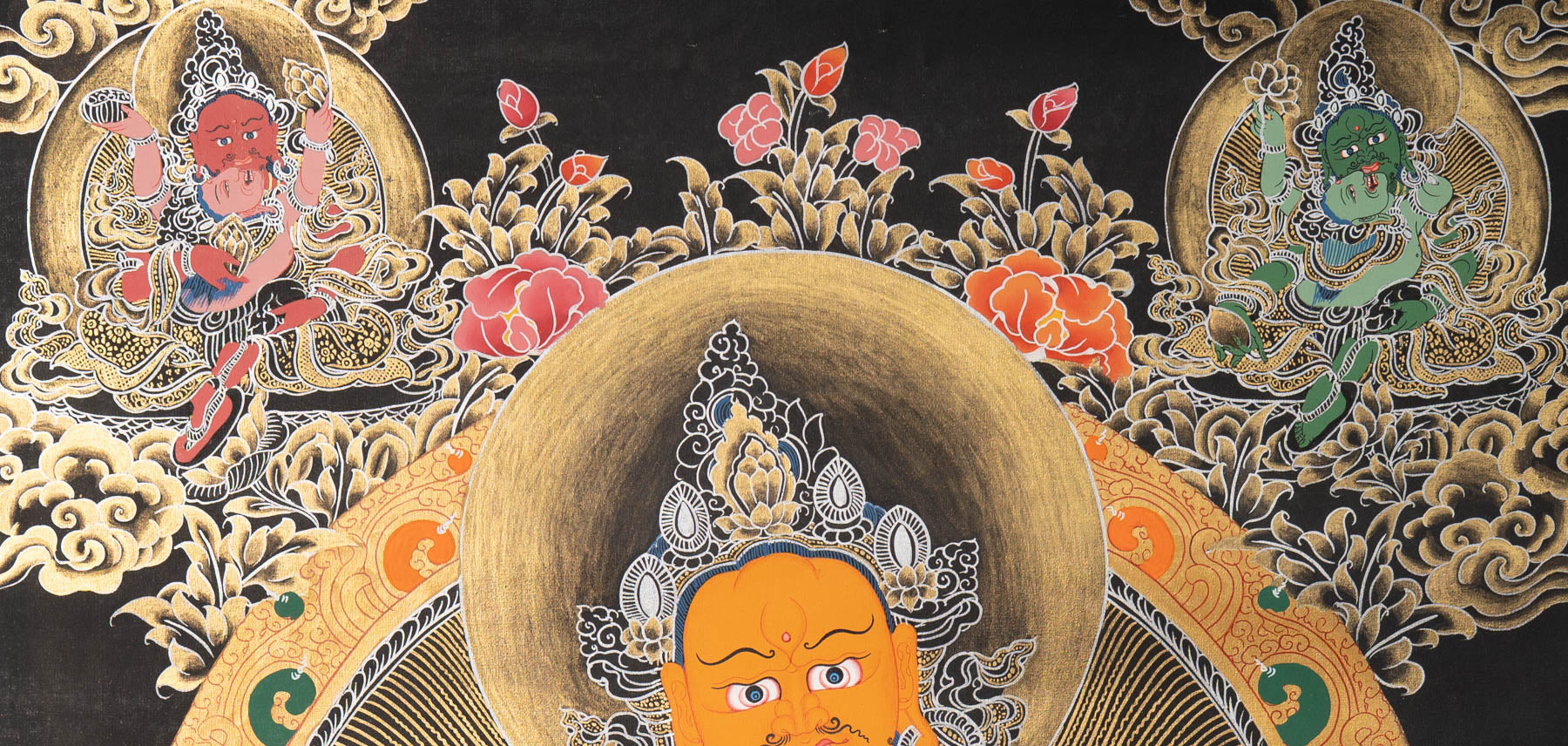 Zambala Deity Thangka - Sacred Wall Hanging Decor