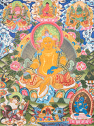 Hand-Painted Zambala Thangka - Handpainted Art
