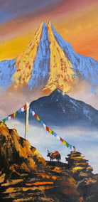 Oil Painting of Mount Everest.