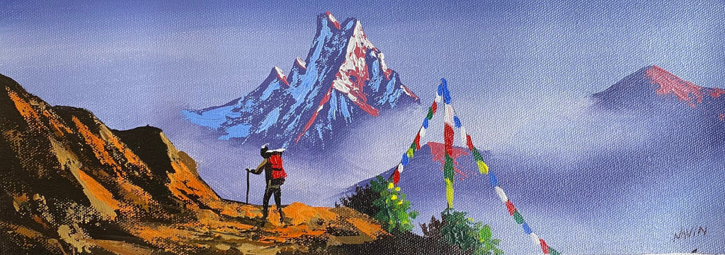 Oil Painting of Machapuchare.