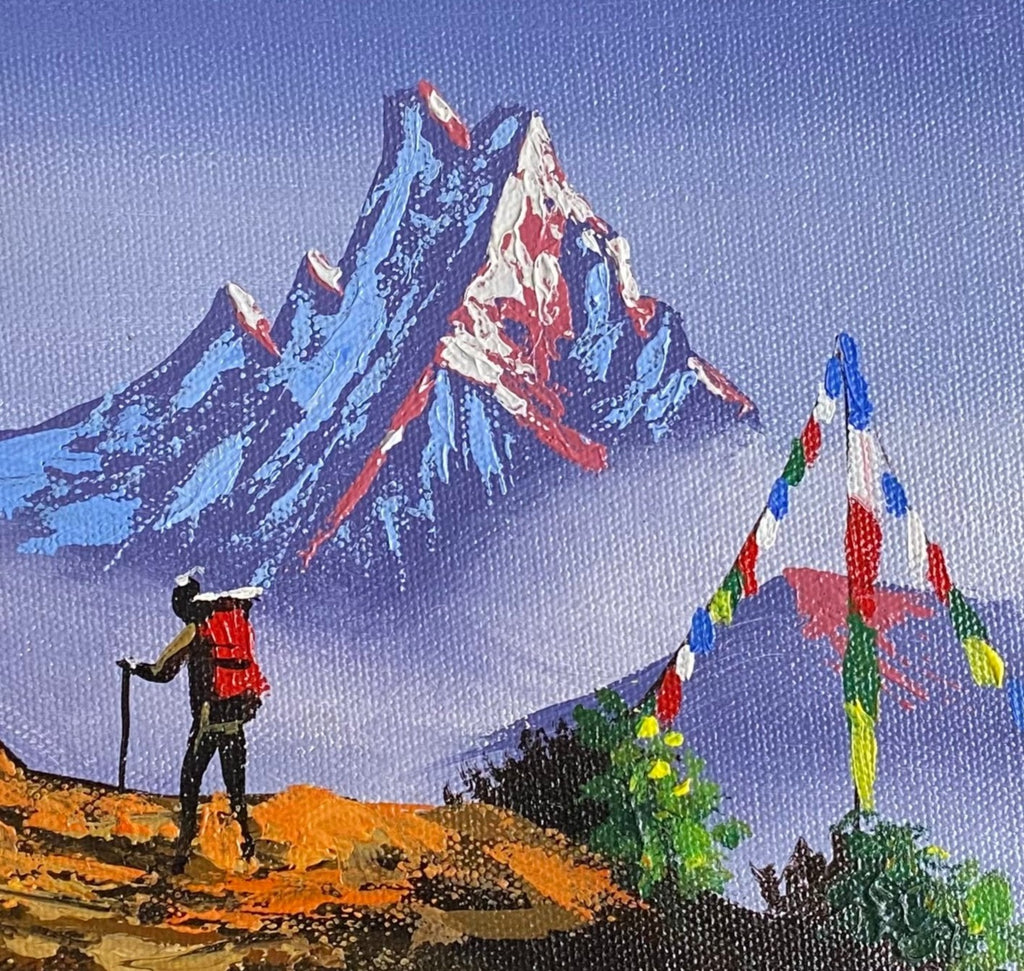Oil Painting of Machapuchare