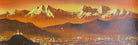 Oil Painting of Kathmandu Valley Art with Sunrise view of Himalayas.