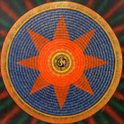 Handpainted Mantra Mandala Thangka Painting.