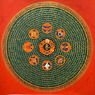 8 Auspicious Symbol Mantra Mandala Thangka - Handpainted Tibetan Art