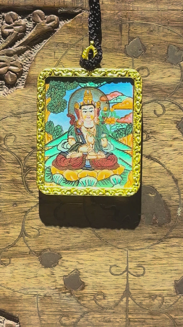 Fushen Fusa Ghau Thangka locket  protective deity artwork inside traditional Himalayan Nepal
