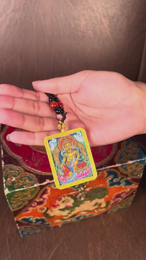 Yellow Zambala lotus ghau locket Provides reassurance and a sense of stability