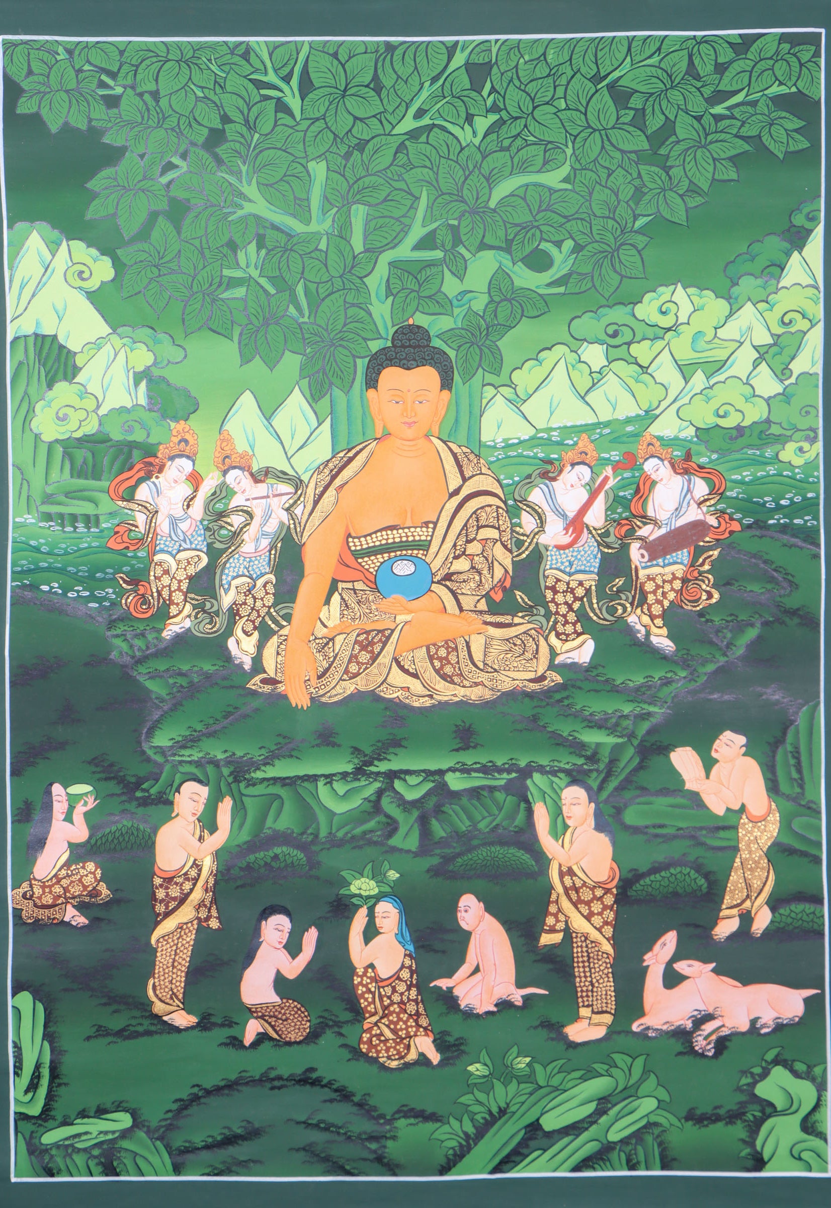 Shakyamuni Buddha Thangka for knowledge and enlightment. 