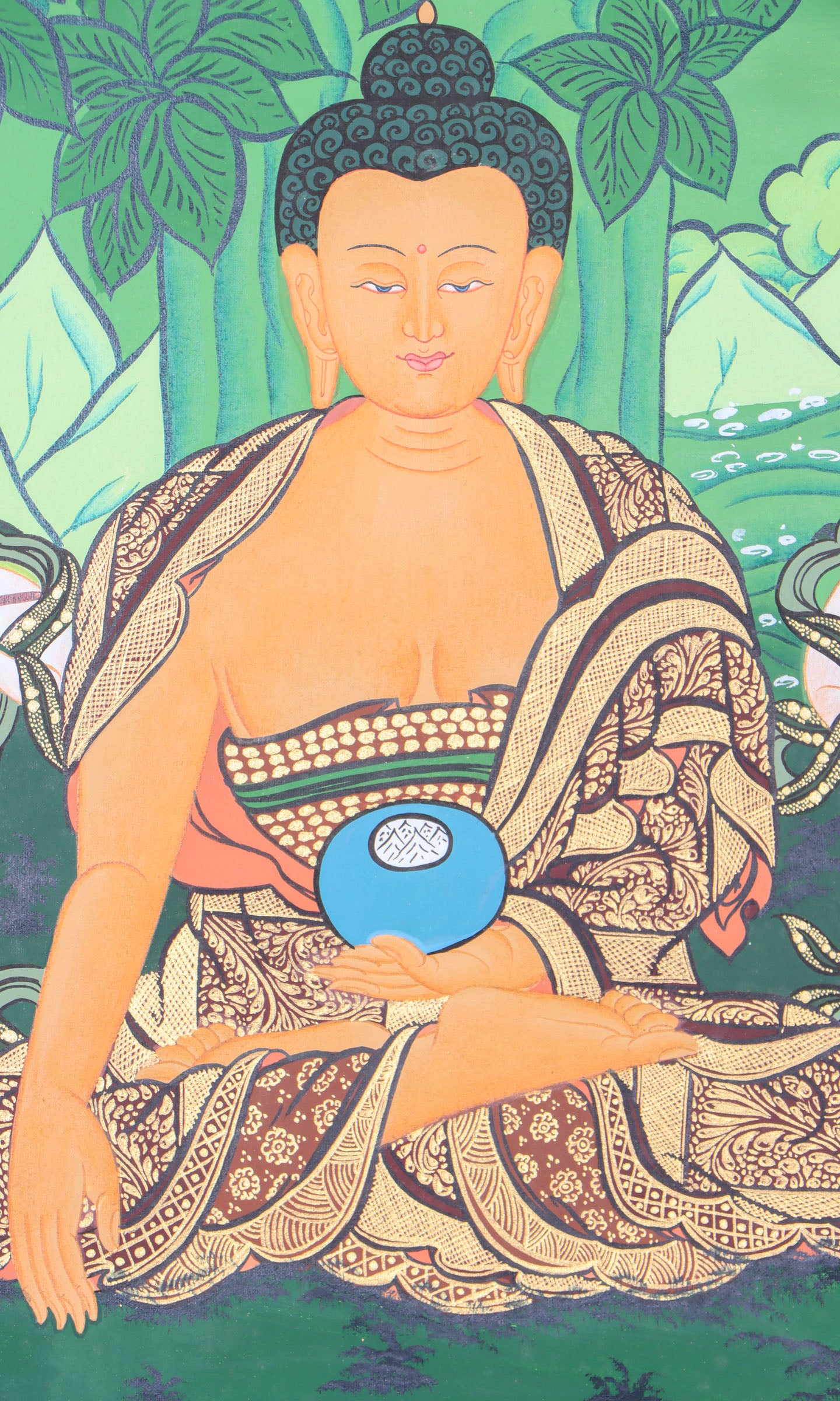 Shakyamuni Buddha Thangka for knowledge and enlightment.