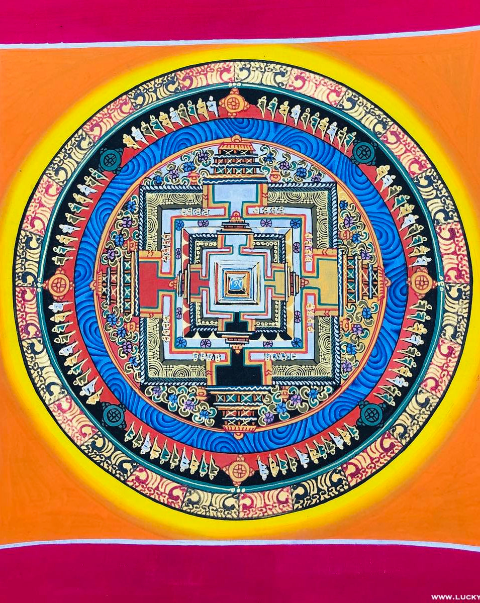 Beautiful Kalachakra Mandala small size for meditation or decoration - Lucky Thanka