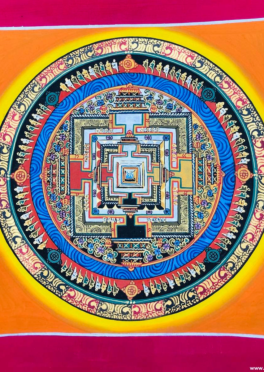 Beautiful Kalachakra Mandala small size for meditation or decoration - Lucky Thanka