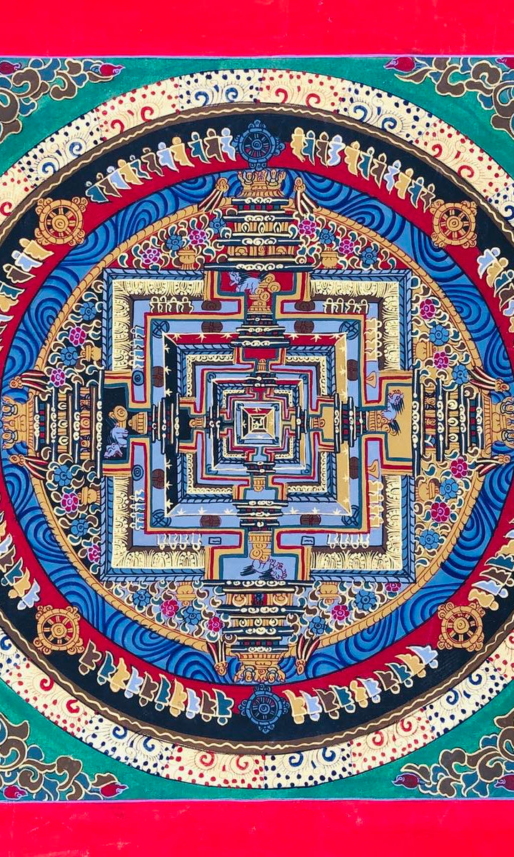 Kalachakra Mandala Thangka art for Peace and Good Luck - Lucky Thanka