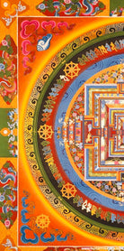Rare Kalachakra Mandala Design | Beautiful Quality Thangka - Lucky Thanka