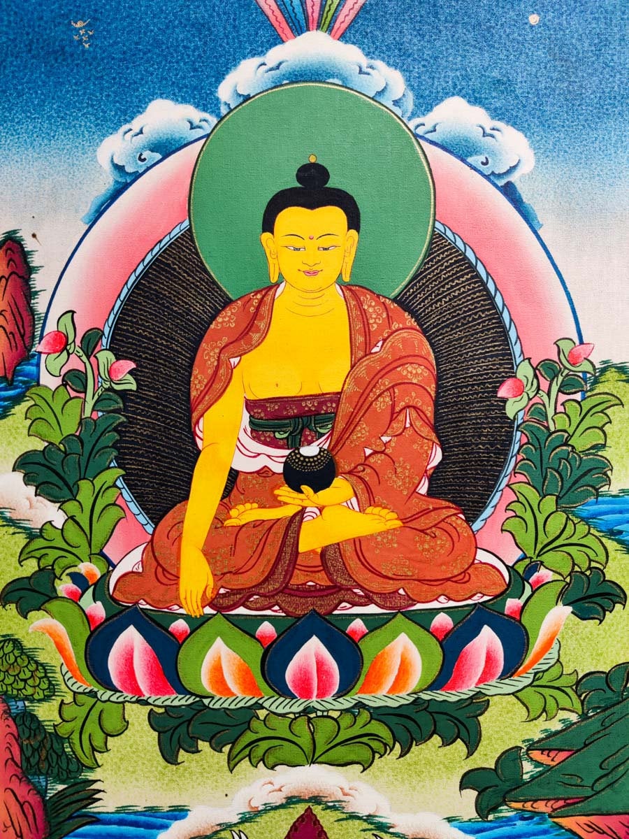 THANGKA Painting of Shakyamuni Buddha - Lucky Thanka