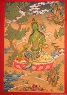 Green Tara Thangka Painting - Lucky Thanka